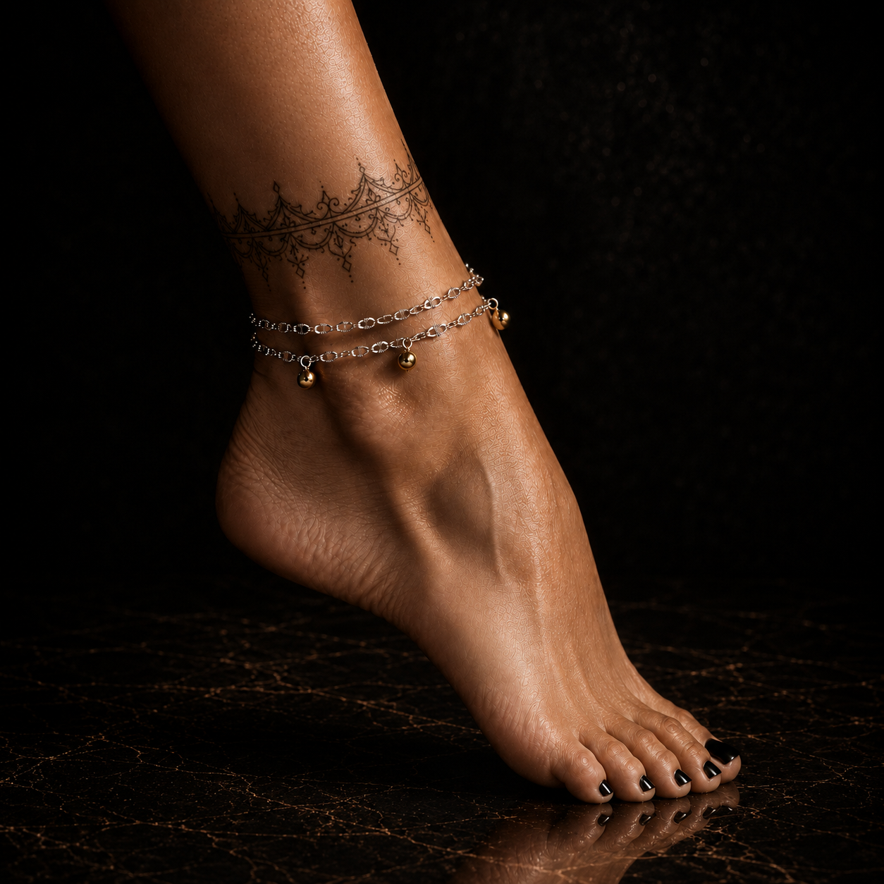 Bracelet de cheville Elyx - Argenté